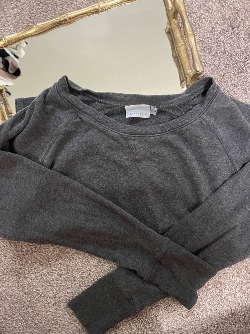 Athleta Charcoal Gray Crewneck Pullover
